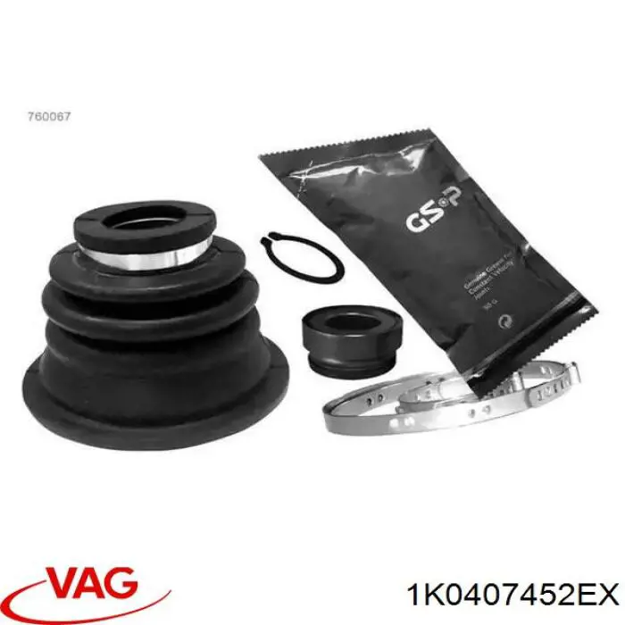 Піввісь передня, права VAG 1K0407452EX ціна, від 75.42 USD