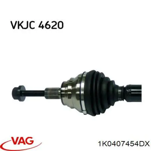 Піввісь права 1K0407454DX VAG