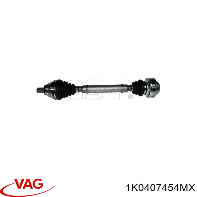 Піввісь передня, права VAG 1K0407272JF ціна, від 126.69 USD