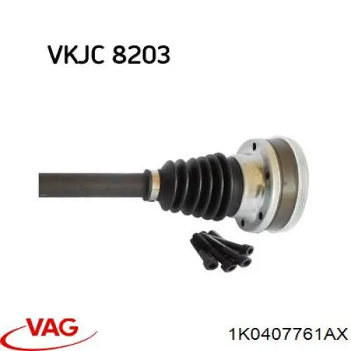 Купити 1K0407761AX VAG Ліва піввісь