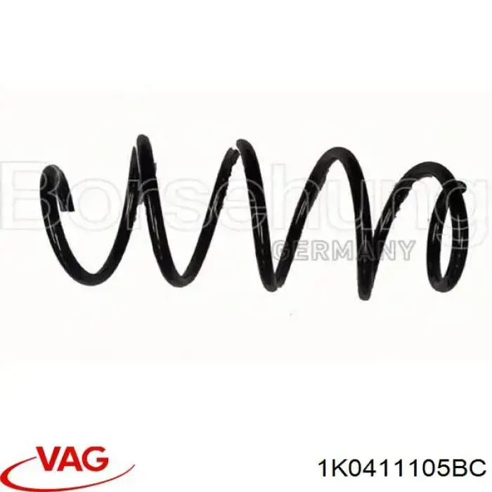 Пружина передньої підвіски VAG 1K0411105BC