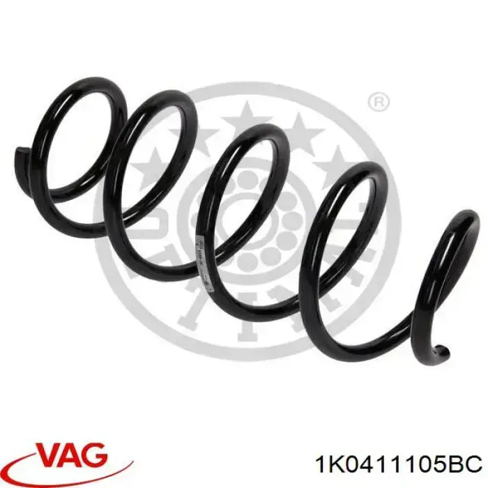 Пружина передня 1K0411105BC VAG