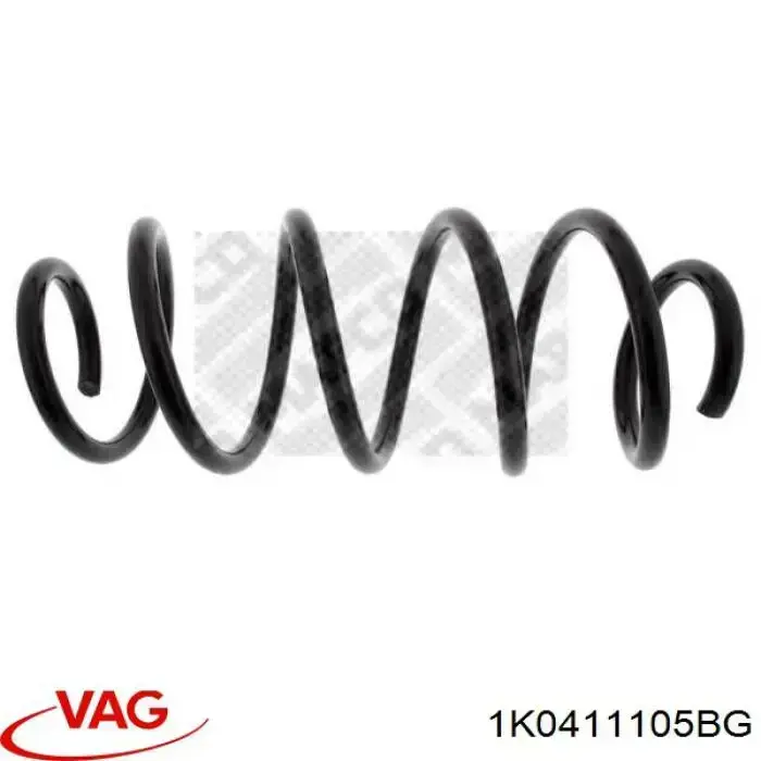 Пружина передня VAG 1K0411105BG ціна, від 24.41 USD