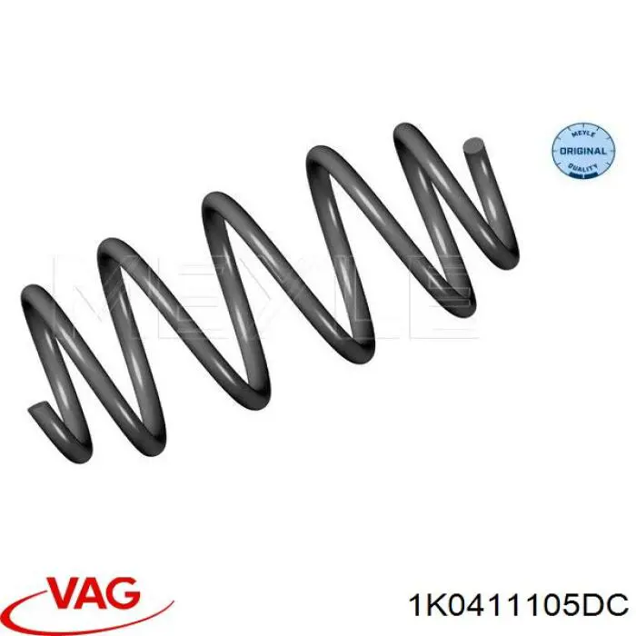 Пружина передня 1K0411105DC VAG