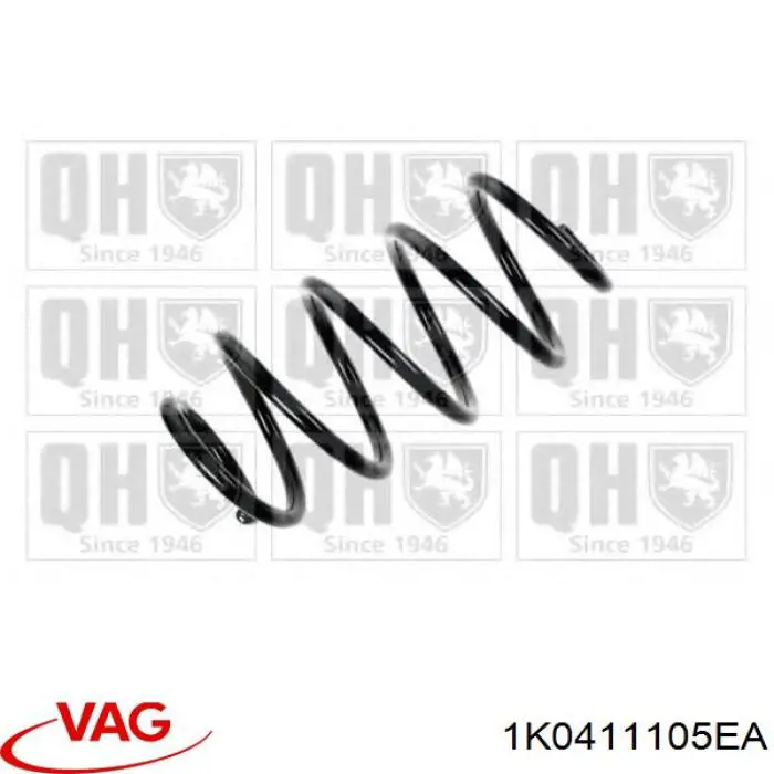 Пружина передня VAG 1K0411105EA ціна, від 24.17 USD