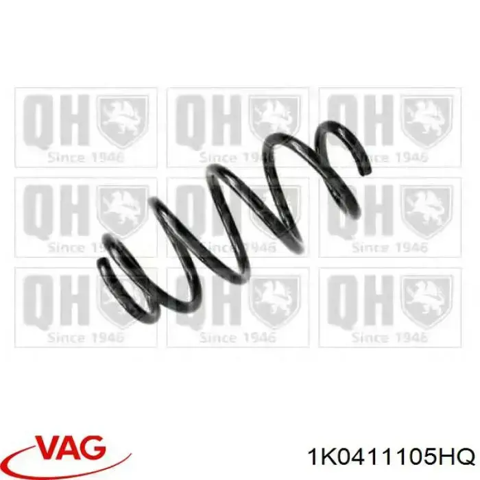 Пружина передня VAG 1K0411105HQ ціна, від 49.82 USD