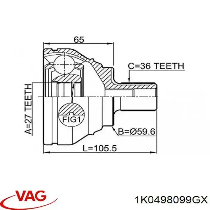  1K0498099GX VAG