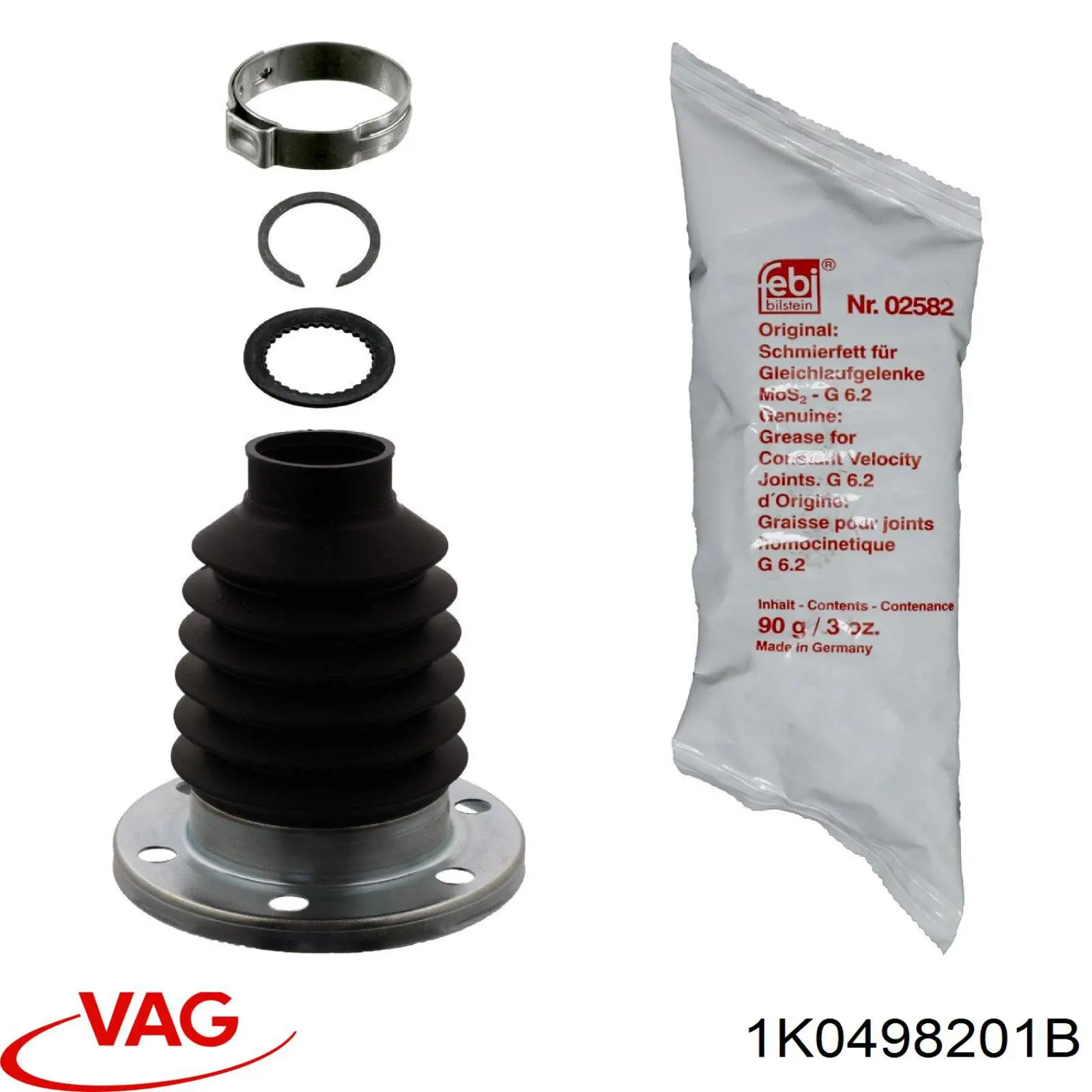 Пильник ШРУСа внутрішній 1K0498201B VAG