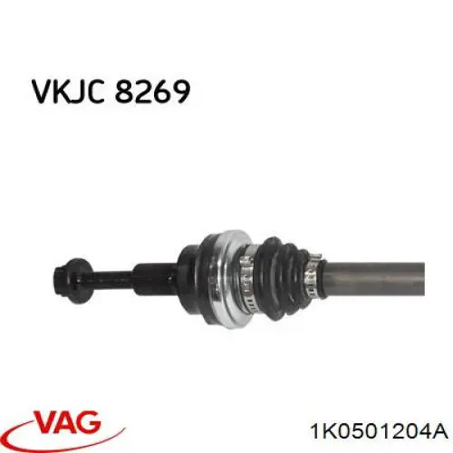 Піввісь задня, права VAG 1K0501204A ціна, від 25.19 USD
