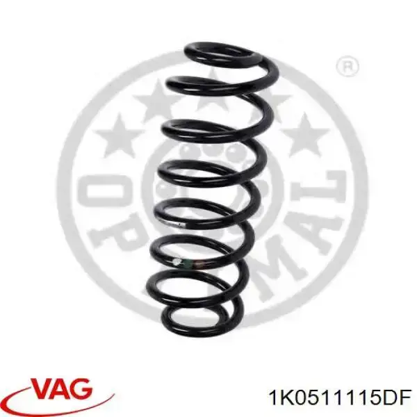Пружина задня VAG 1K0511115DF ціна, від 37.30 USD