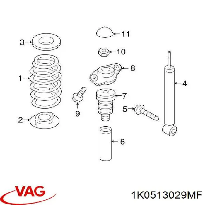 Задній амортизатор VAG 1K0513029MF
