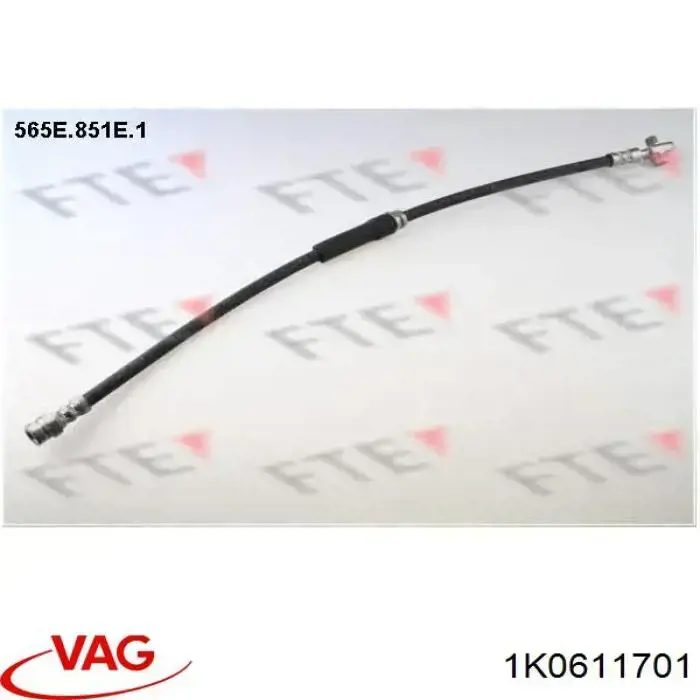 Шланг гальмівний передній VAG 1K0611701 ціна, від 9.82 USD