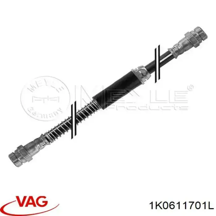 Шланг гальмівний передній VAG 1K0611701L ціна, від 8.53 USD