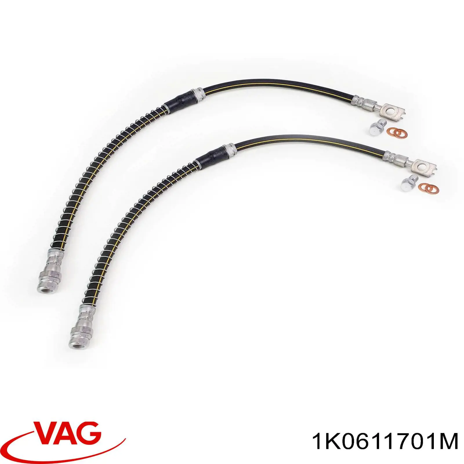 Шланг гальмівний передній VAG 1K0611701M ціна, від 8.29 USD