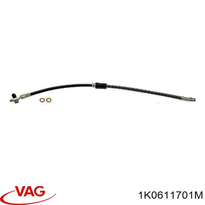Шланг гальмівний передній VAG 1K0611701M ціна, від 8.29 USD