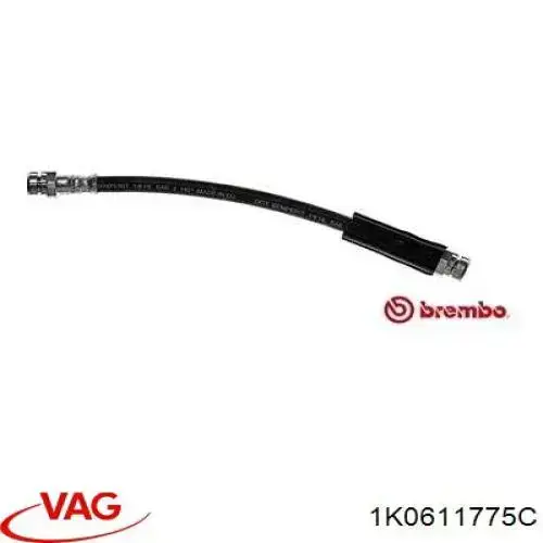 Гнучка гальмівна трубка задня VAG 1K0611775C