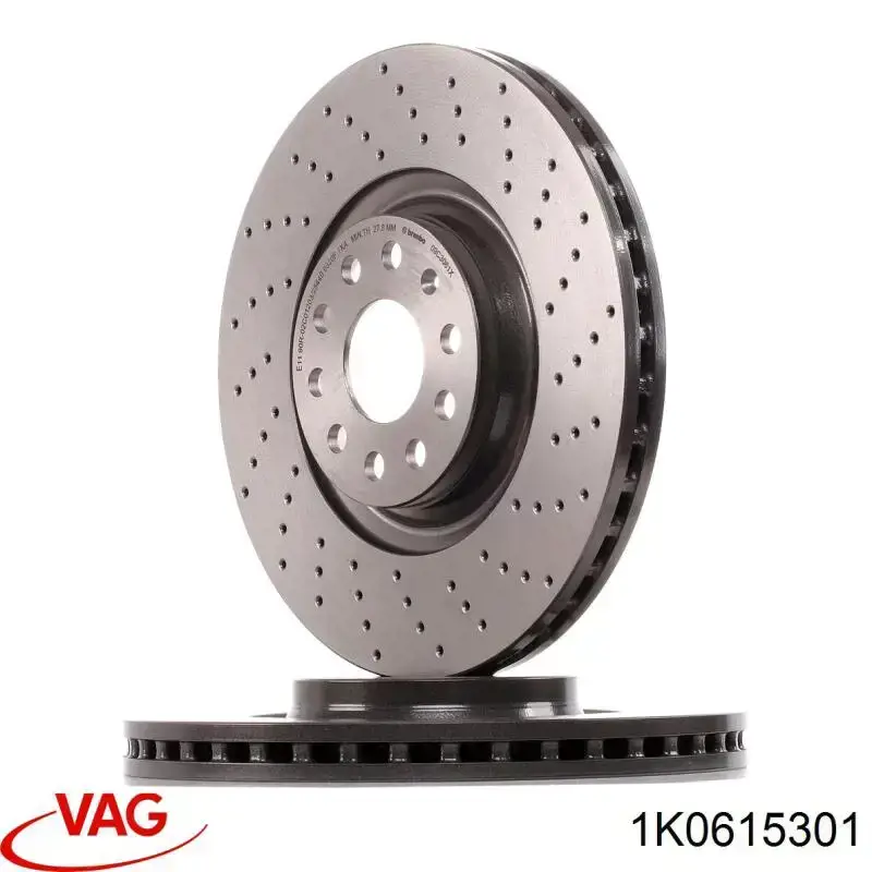 Диск переднього гальма VAG 1K0615301 ціна, від 16.93 USD