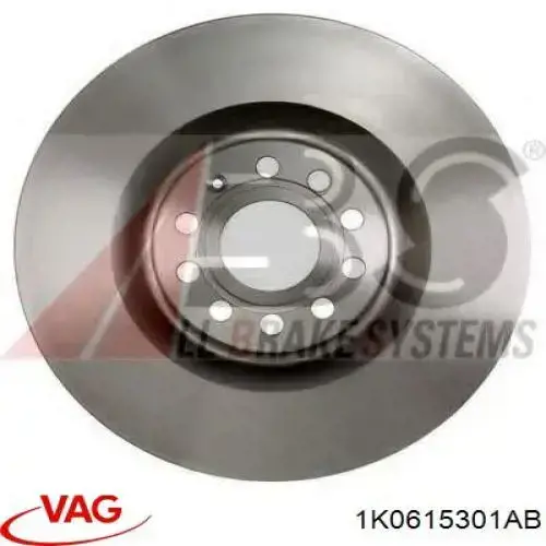 1K0615301AB VAG Гальмо дискове переднє