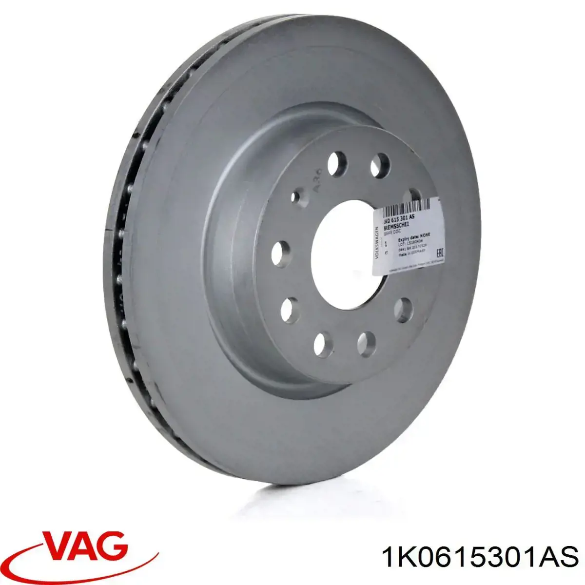 Диск переднього гальма VAG 1K0615301AS ціна, від 39.37 USD