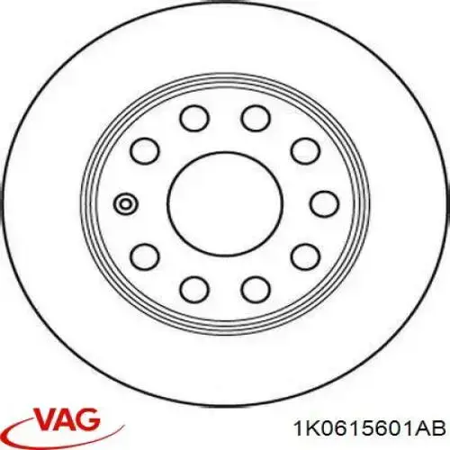 Задні дискові гальма VAG 1K0615601AB ціна, від 11.33 USD