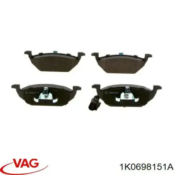 Передні тормозні колодки 1K0698151A VAG