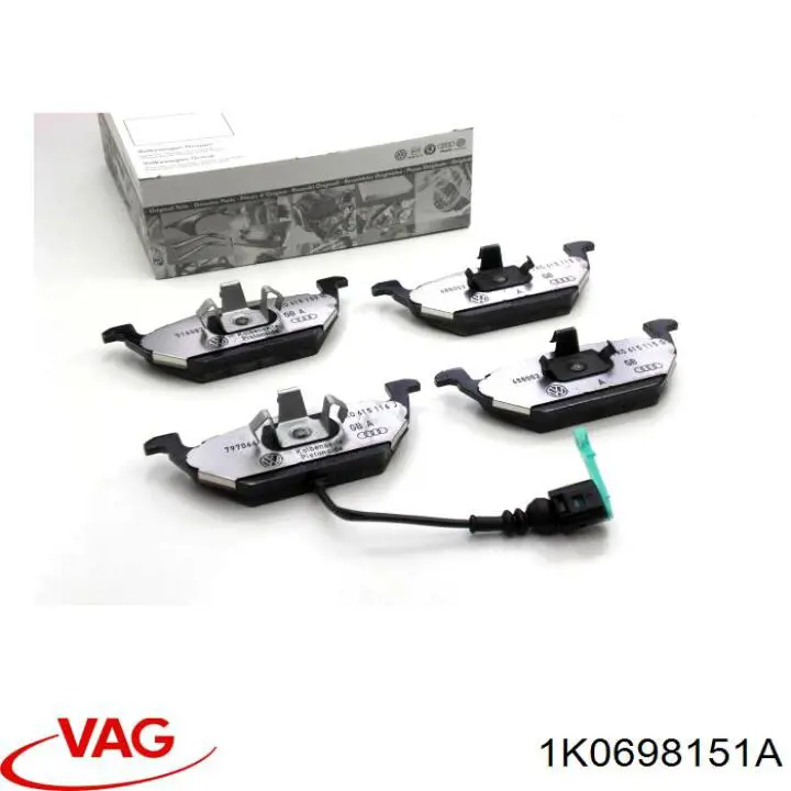 1K0698151A VAG Передні гальмівні колодки