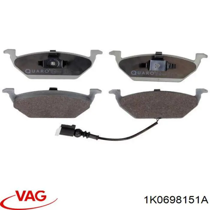 Передні тормозні колодки 1K0698151A VAG