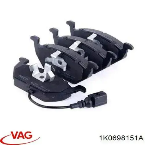 Гальмівні колодки VAG 1K0698151A ціна, від 30.99 USD
