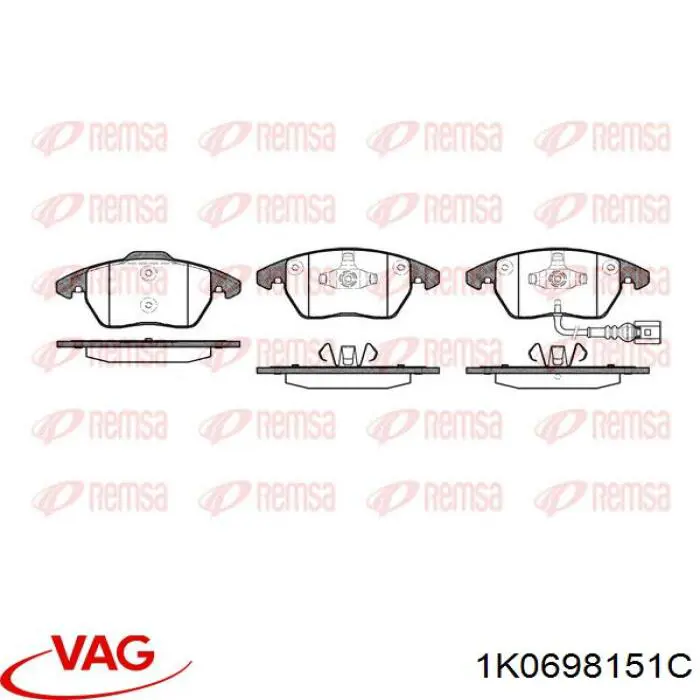 Тормозні колодки VAG 1K0698151C