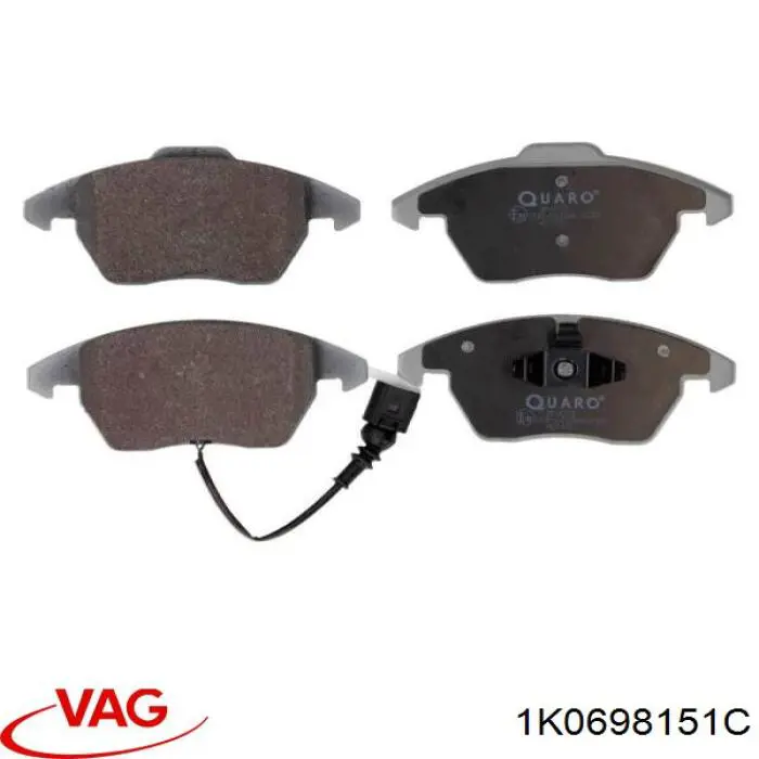 Передні тормозні колодки 1K0698151C VAG