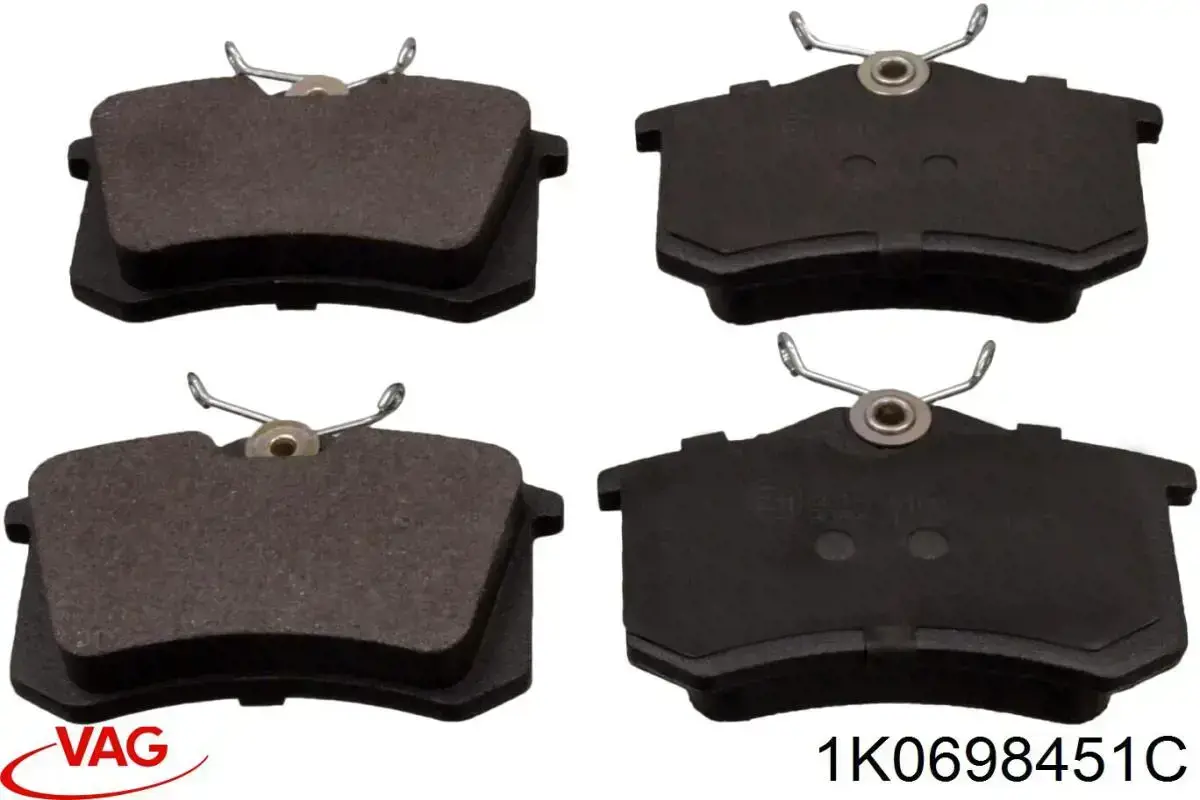 Задні гальмівні колодки VAG 1K0698451C ціна, від 17.30 USD