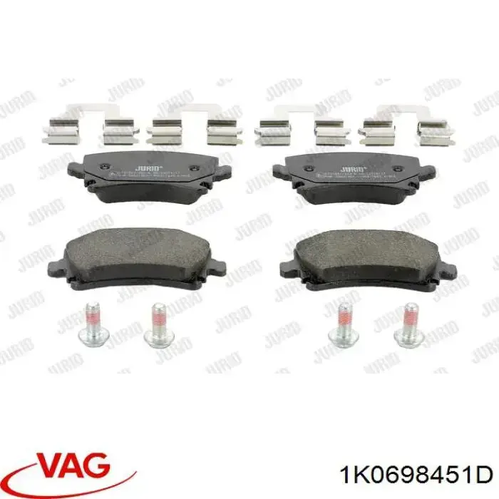 Задні гальмівні колодки 1K0698451D VAG