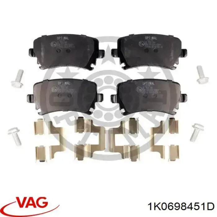 Задні гальмівні колодки VAG 1K0698451D ціна, від 23.57 USD