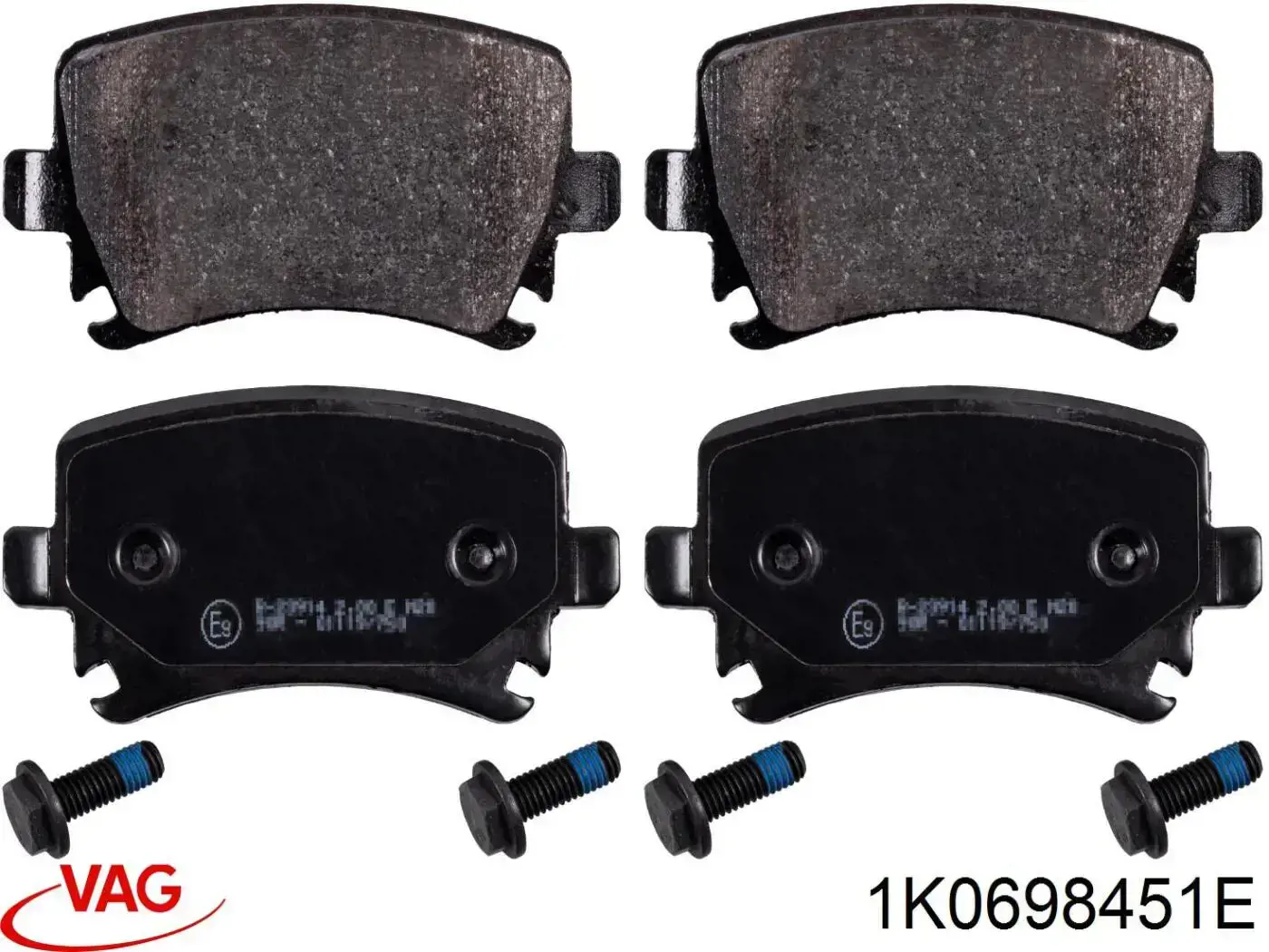 Задні гальмівні колодки VAG 1K0698451E ціна, від 17.28 USD