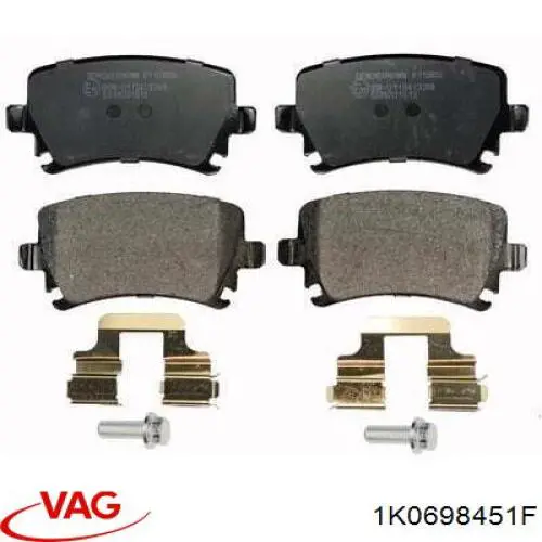 Задні гальмівні колодки VAG 1K0698451F ціна, від 21.09 USD