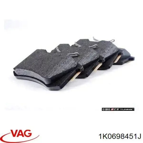 Задні гальмівні колодки 1K0698451J VAG