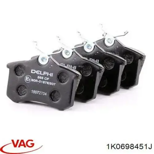 Задні дискові колодки VAG 1K0698451J