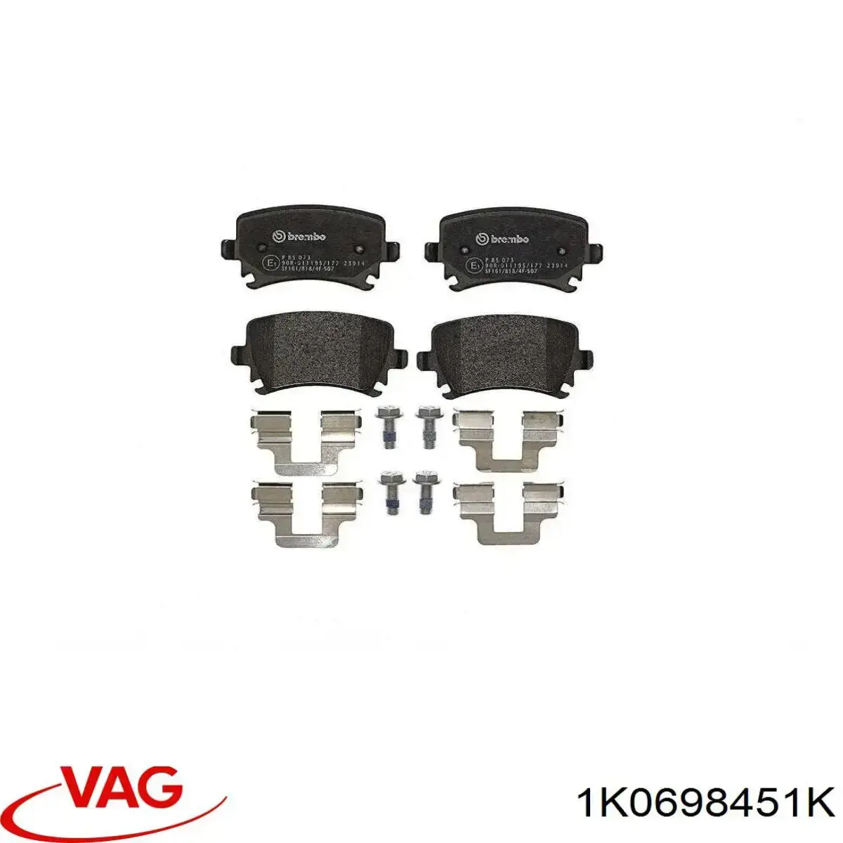 Купити 1K0698451K VAG Задні колодки