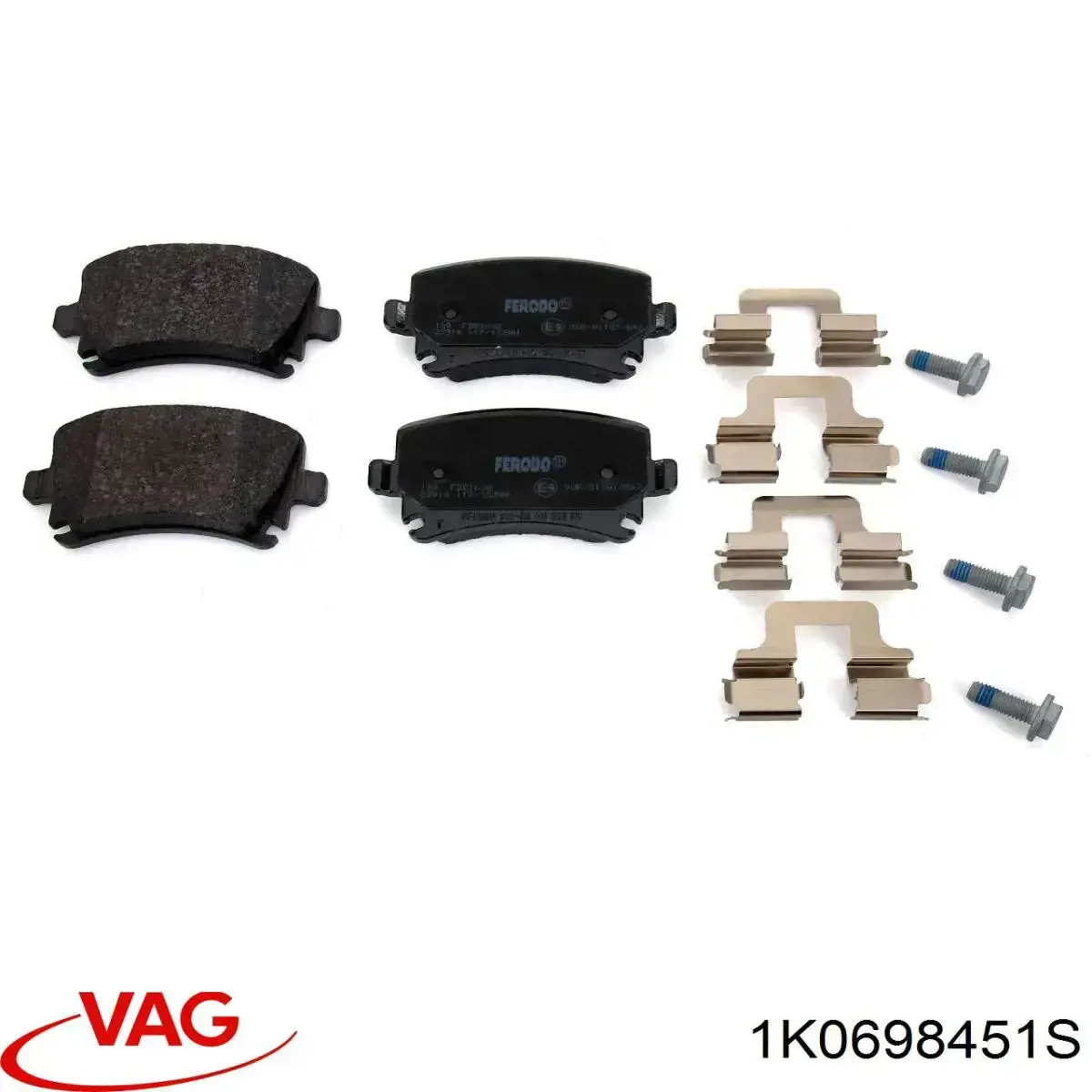 Задні гальмівні колодки VAG 1K0698451S ціна, від 15.56 USD
