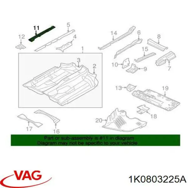 Підсилювач порога лівий VAG 1K0803225A ціна, від 41.91 USD