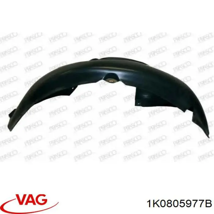 Підкрилок переднього крила, лівий задній VAG 1K0805977B ціна, від 11.33 USD