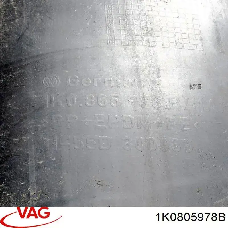 Підкрилок переднього крила, правий задній VAG 1K0805978B