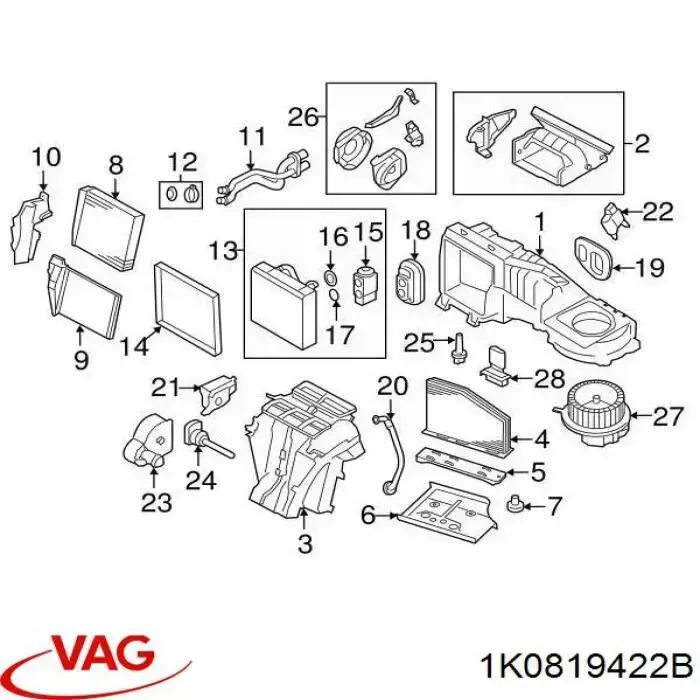 1K0819422B VAG Внутрішньосалонний фільтр