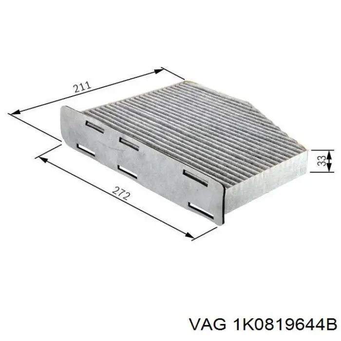 Повітряний фільтр салону VAG 1K0819644B