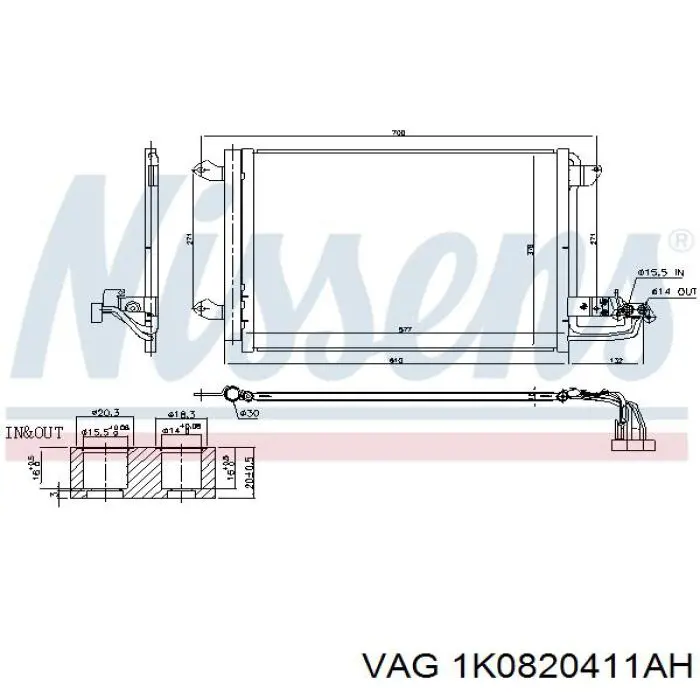 1K0820411AH VAG Конденсатор