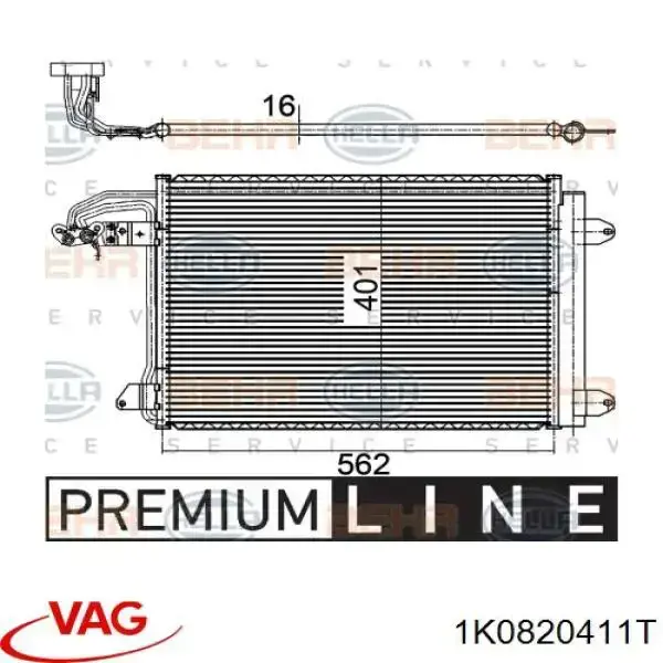Конденсатор кондиціонера VAG 1K0820411T ціна, від 38.00 USD