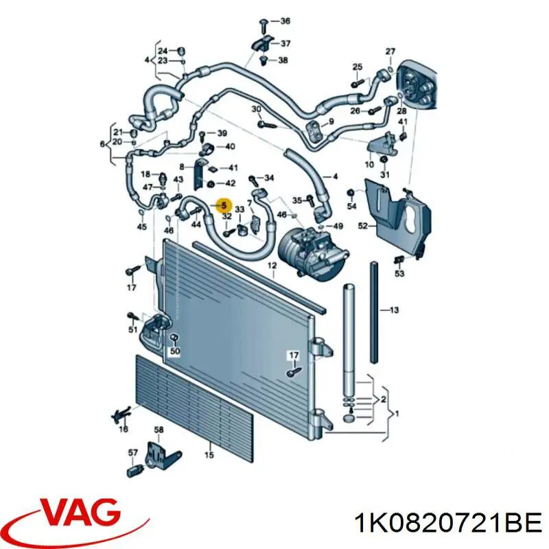 Шланг кондиціонера, від компресора до радіатора 3820008 Autotechteile