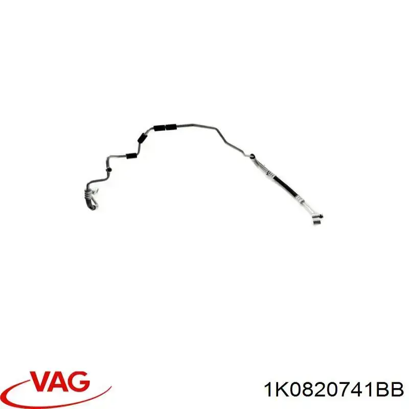 1K0820741BB VAG шланг кондиціонера, від осушувача до випарника