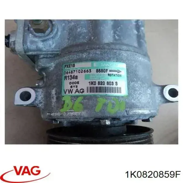 Компресор кондиціонера 1K0820859F VAG