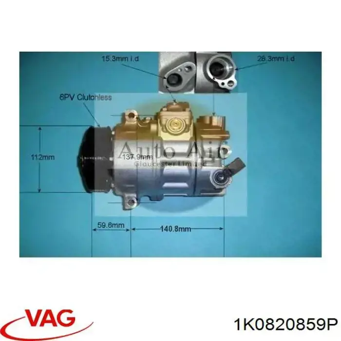 Купити 1K0820859P VAG Компресор кліматичної установки